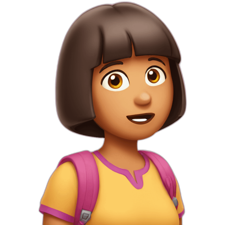 Confused Dora the explorer emoji