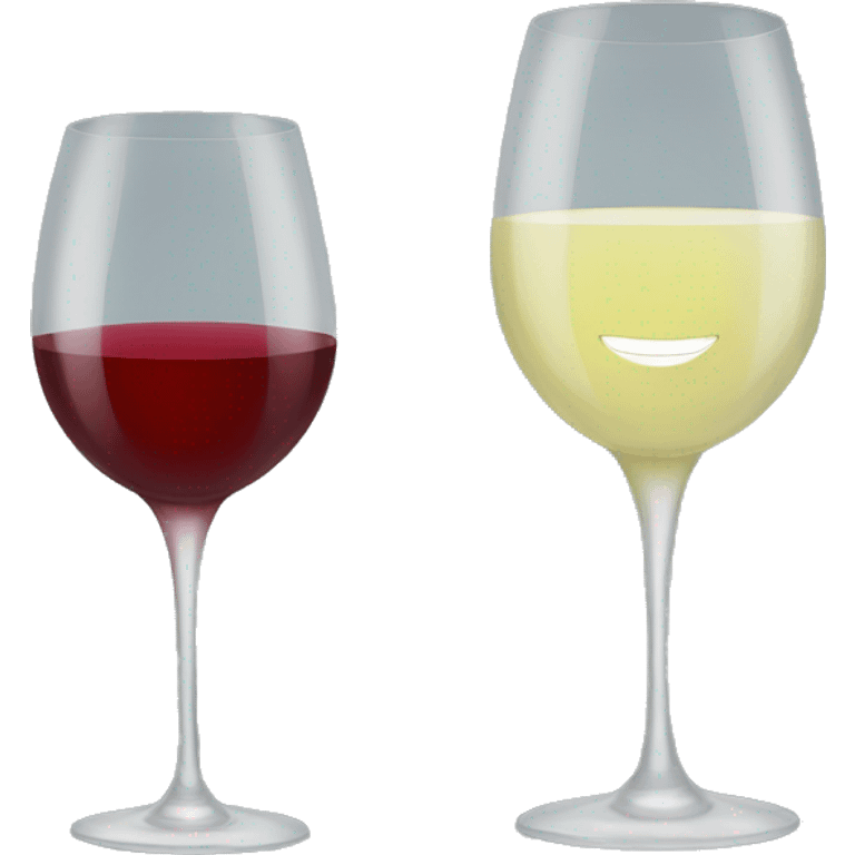 smiling wine glass but with wine that is ruby red emoji