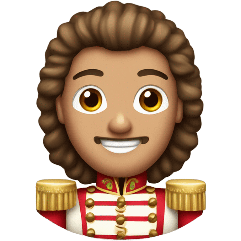 nutcracker, hair brown emoji