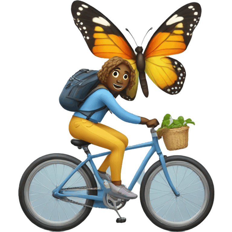 butterfly riding a bike emoji