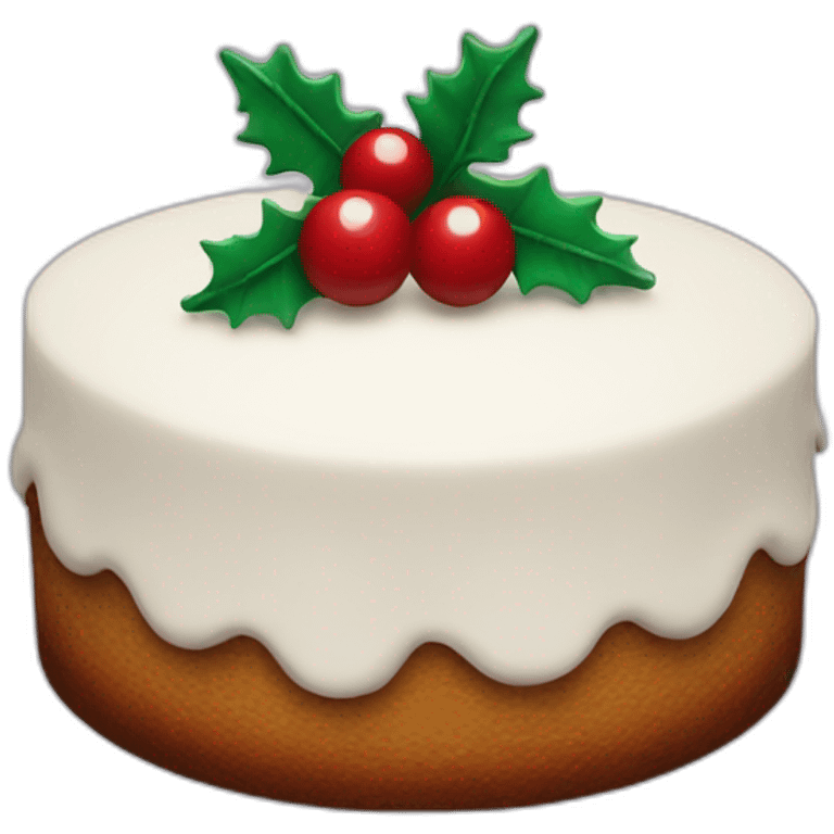 Christmas cake emoji