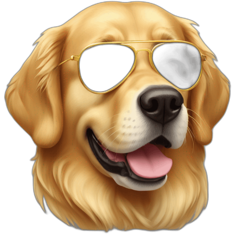 Golden-retriver-with-sunglasses emoji