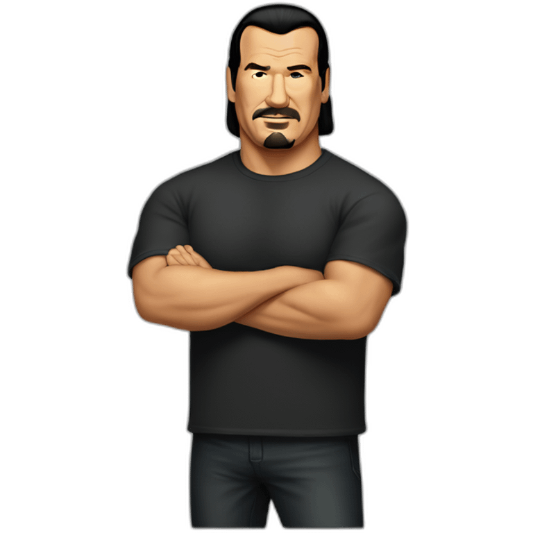 steven-seagal cartoon wearing tee emoji