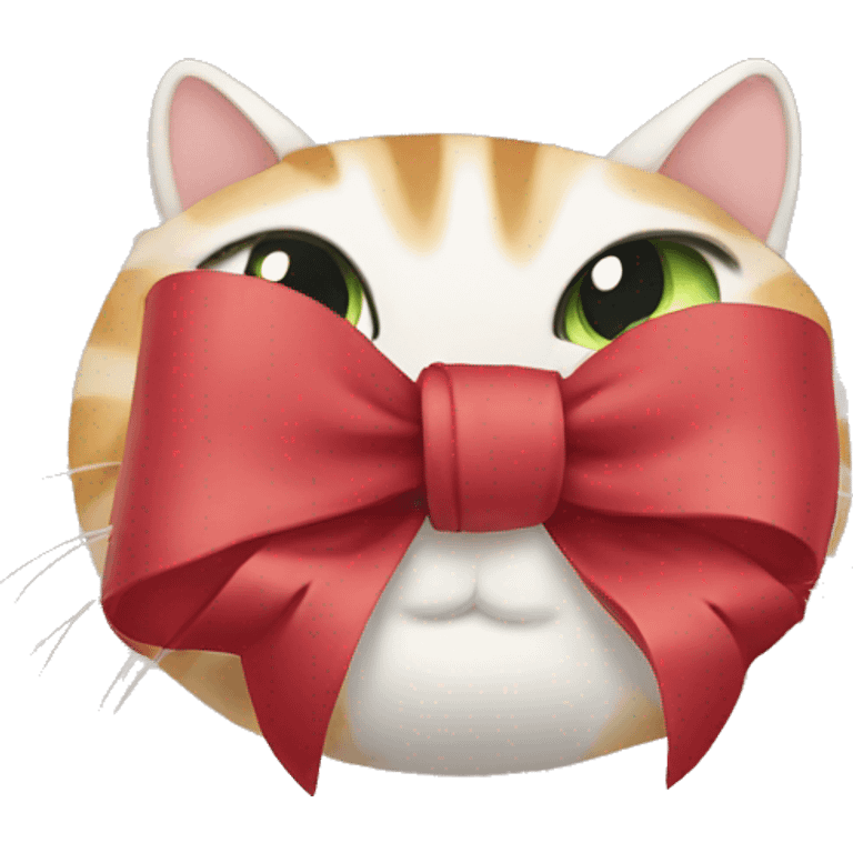 bow on cat emoji