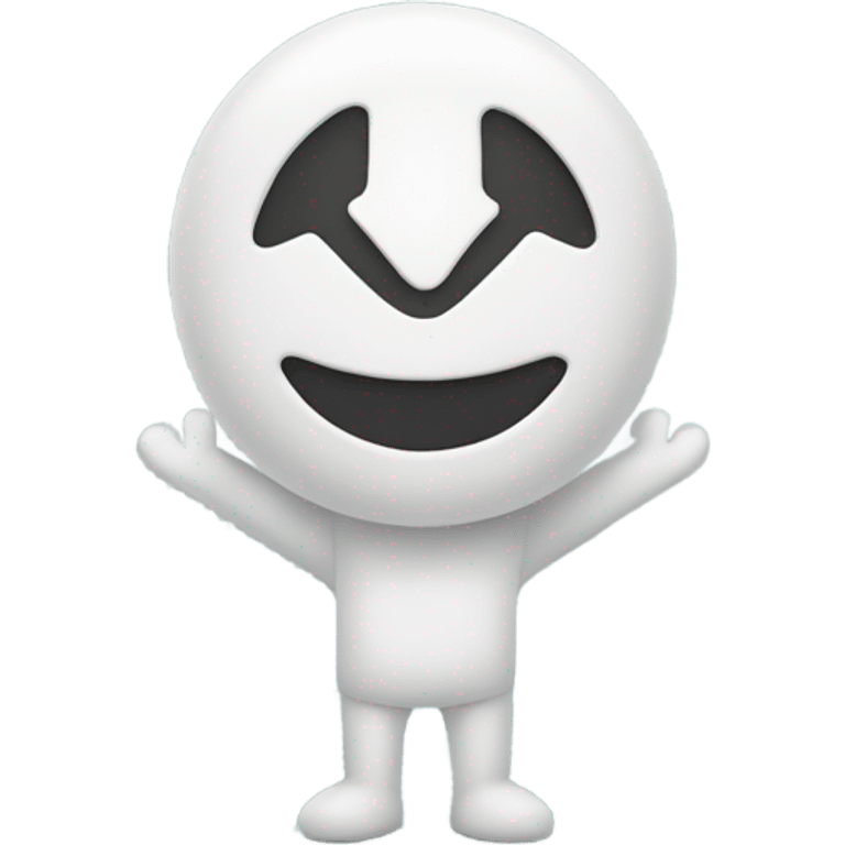 Peace sign logo with arms and legs emoji