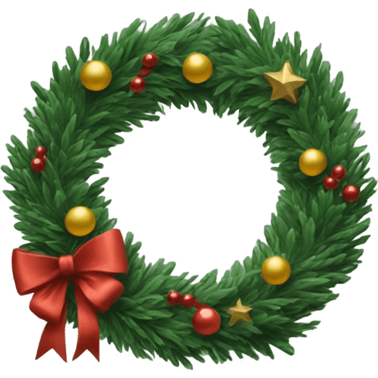 Realistic Cristmas wreath  emoji