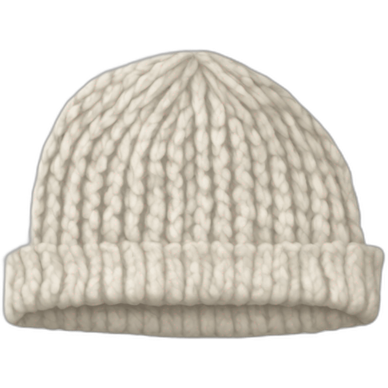 white knitted wool cap piece of clothing emoji