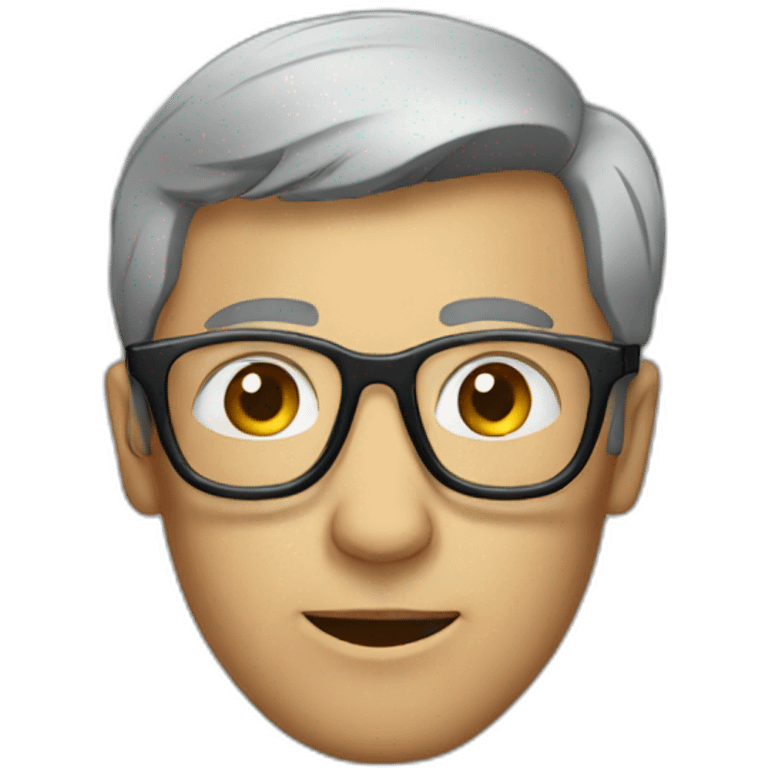 A man wearing glasses and masks emoji