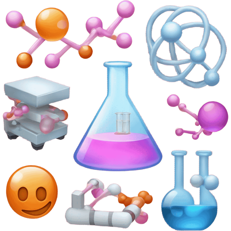 chemistry light pink/ora emoji