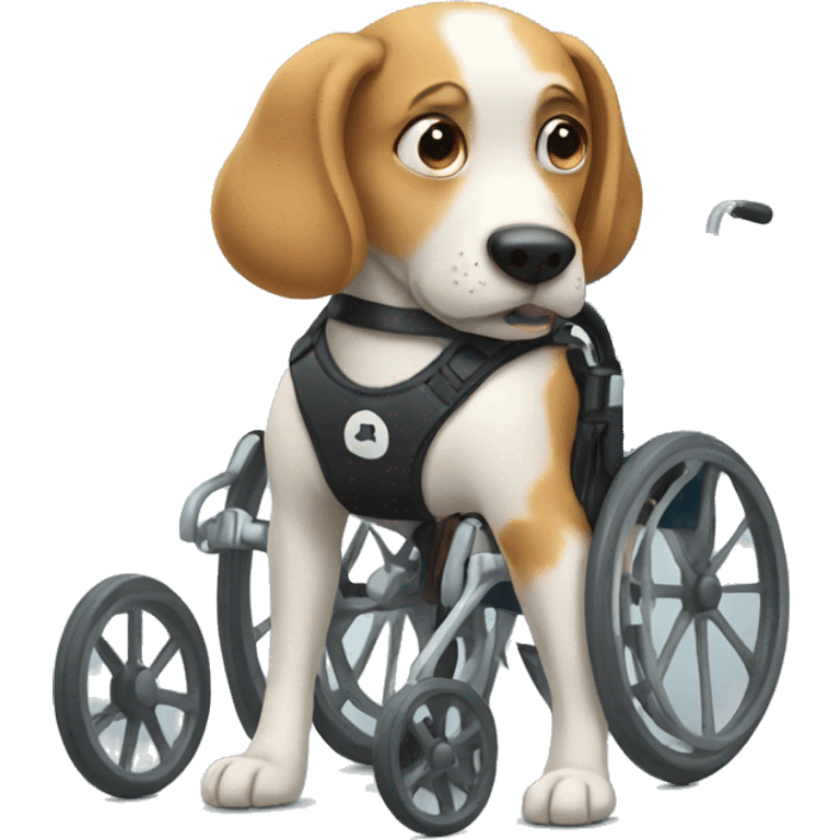 Dog in dog wheelchair emoji