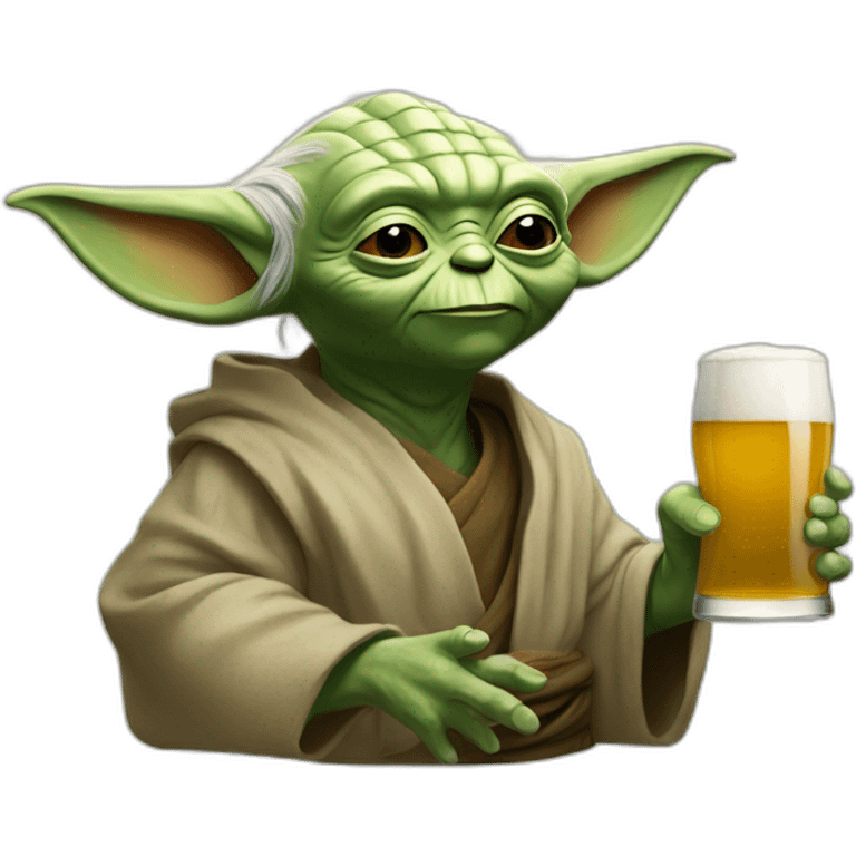 Yoda buvant bière emoji