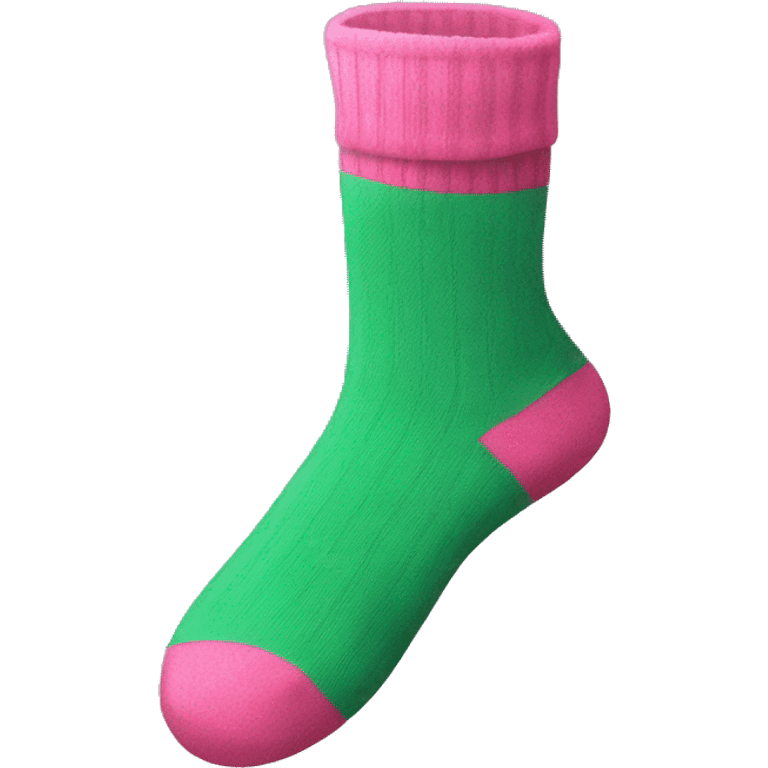 Green pink socks emoji