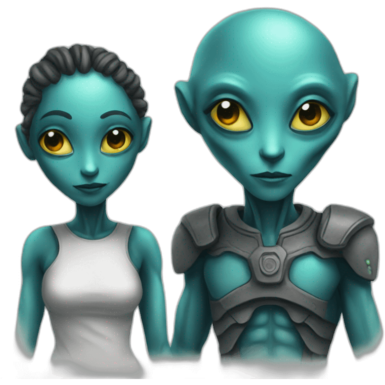 Alien couple  emoji