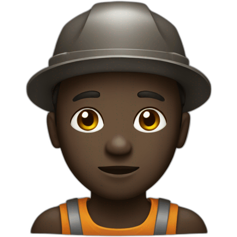 african miner with mud emoji