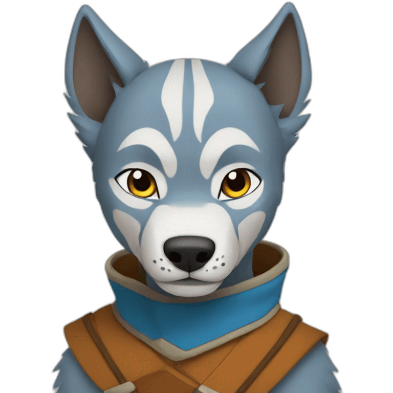 Wolf as aang the avatar emoji