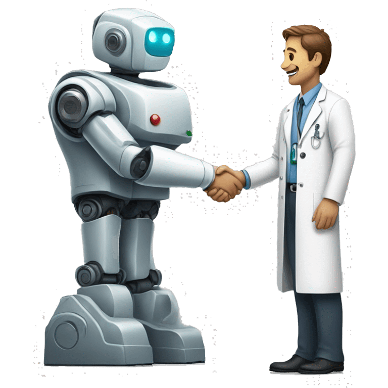 handshake: doctor and robot emoji