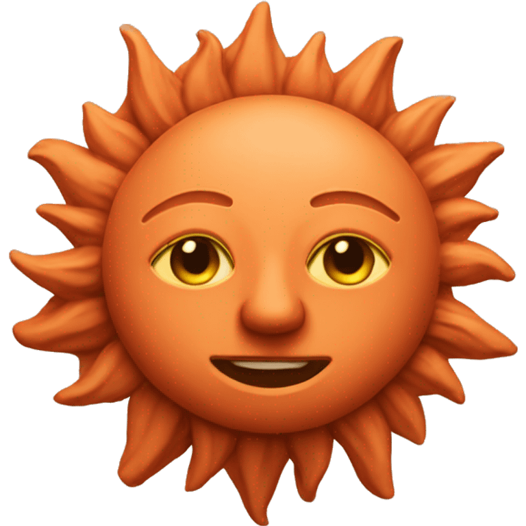 Terracotta sun emoji