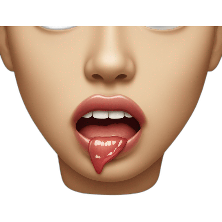 bitten lip emoji