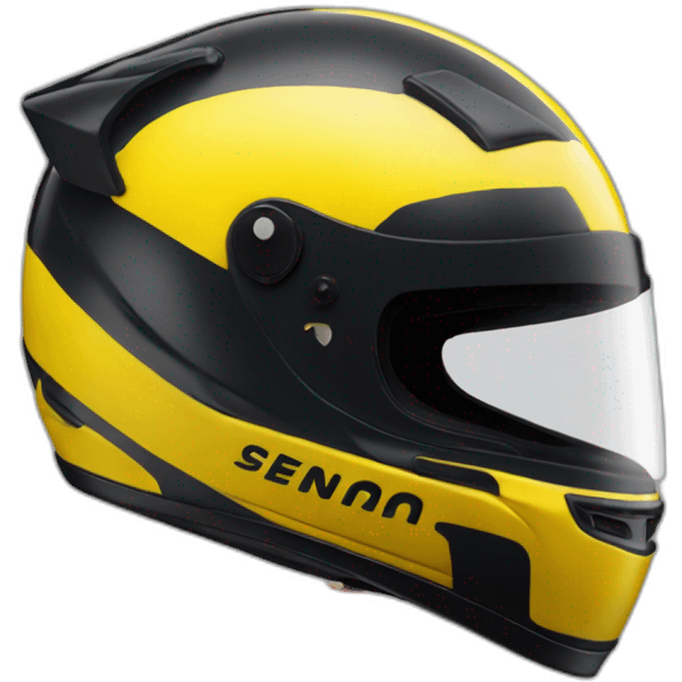 Ayrton Senna yellow helmet emoji