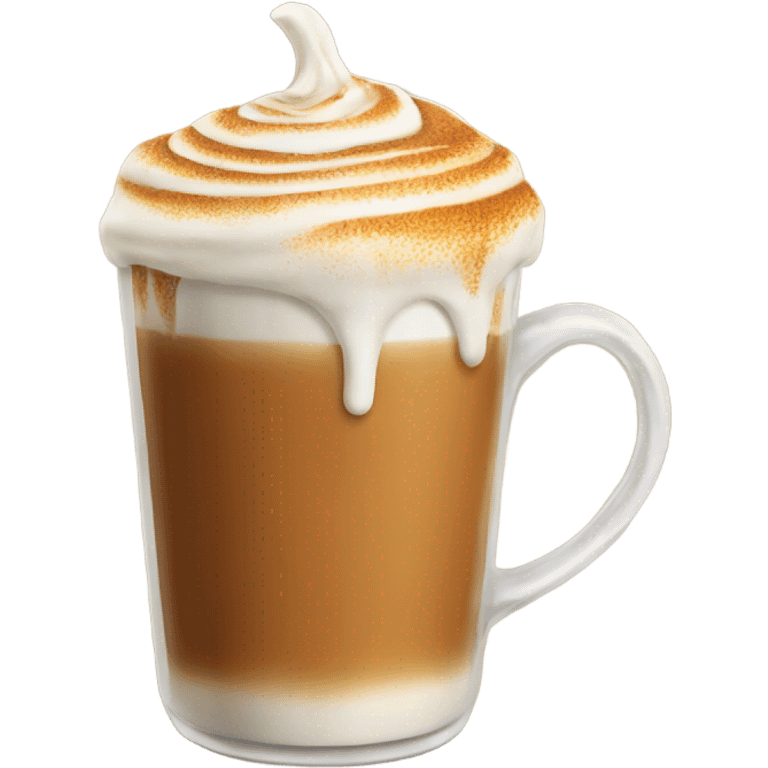 Realistic pumpkin latte emoji