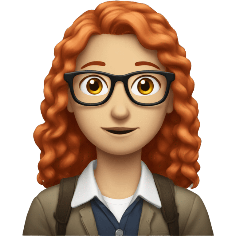 Nerd love (red hair - white ten girl) emoji