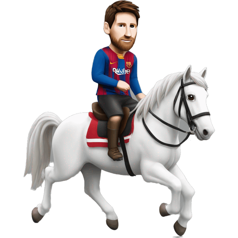 Messi sur un cheval emoji