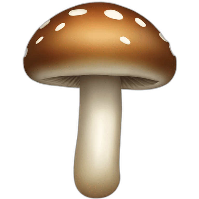 a whole cap brown mushroom emoji