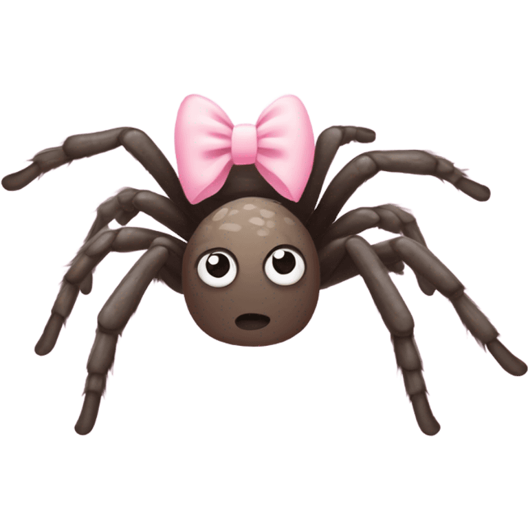 tarantula wearing a soft pink bow emoji