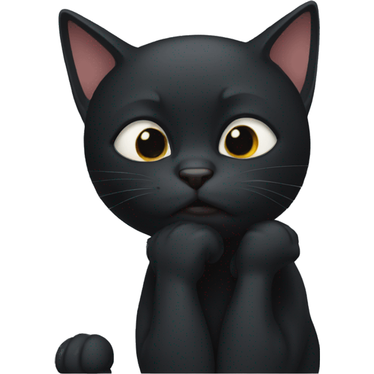 black cat facepalm emoji