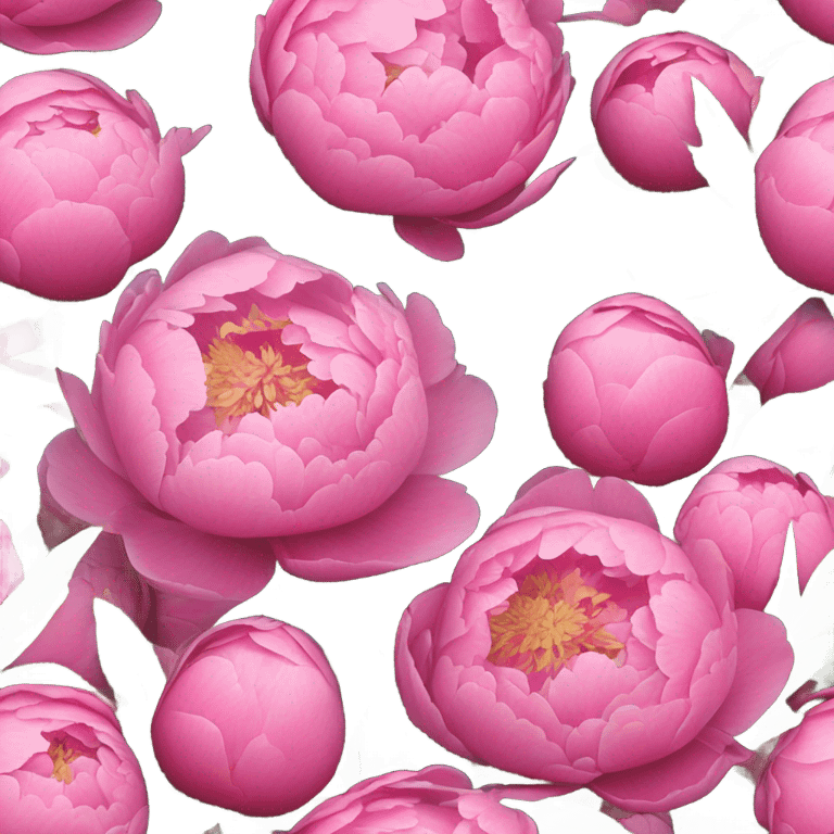 A bouquet of pink peonies emoji