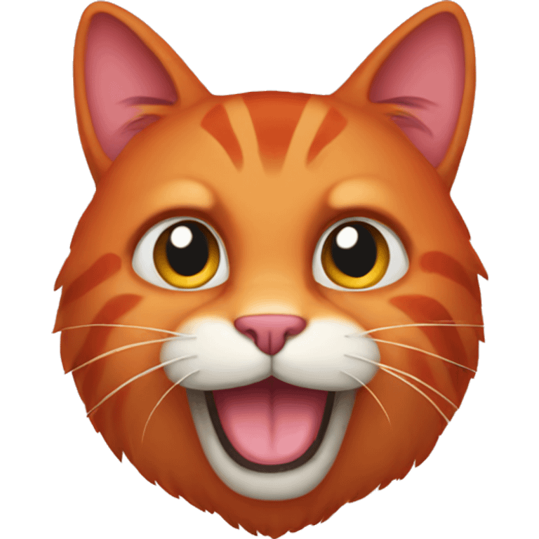 Red cat emoji