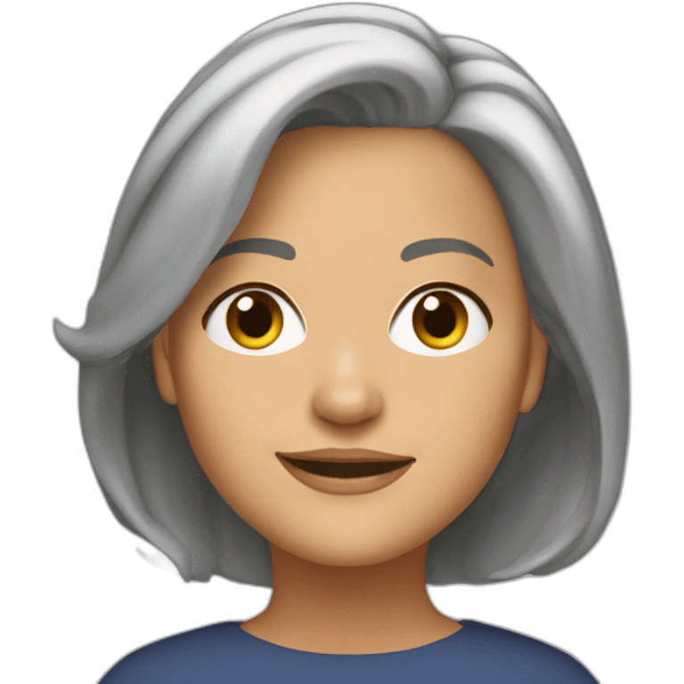 kaity couric with gray hair emoji