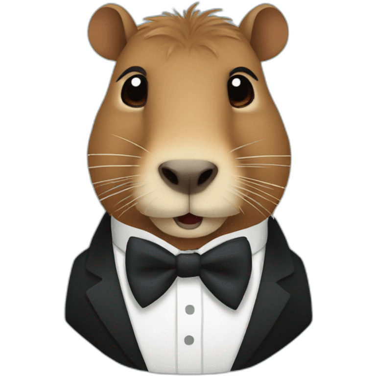 Capybara in a tuxedo emoji