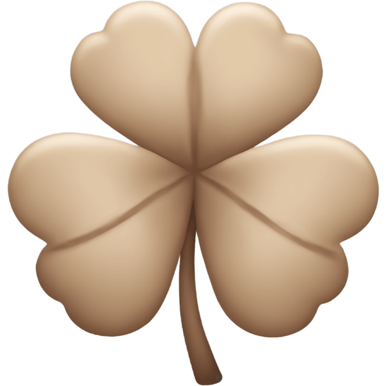 pastel brown clover emoji