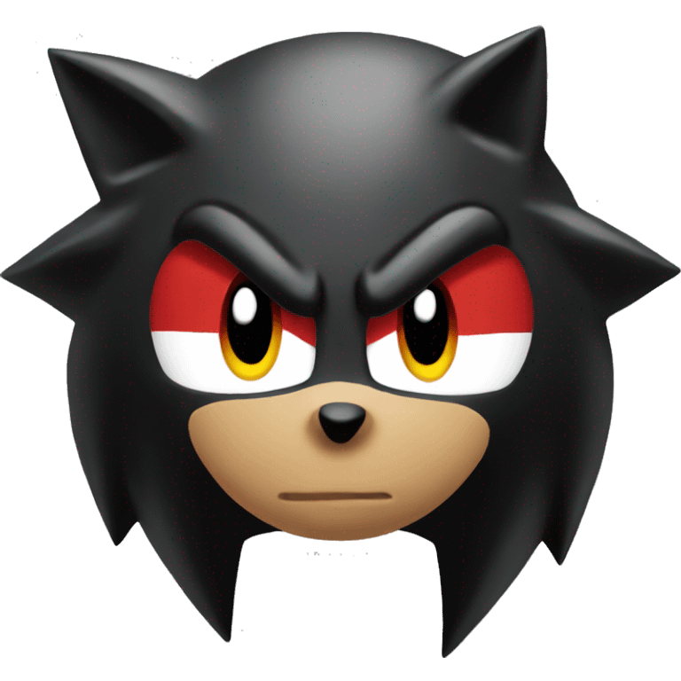 shadow the hedgehog emoji head  emoji