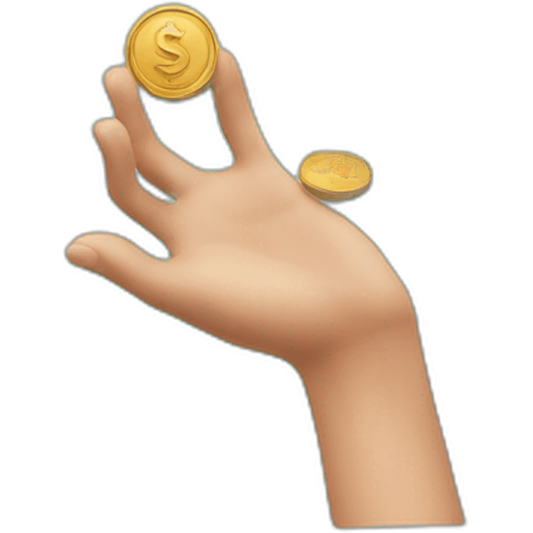 hand throwing a coin emoji