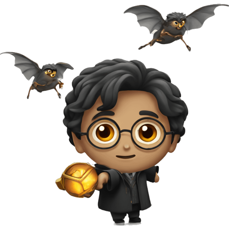 Harry Potter catching a snitch emoji