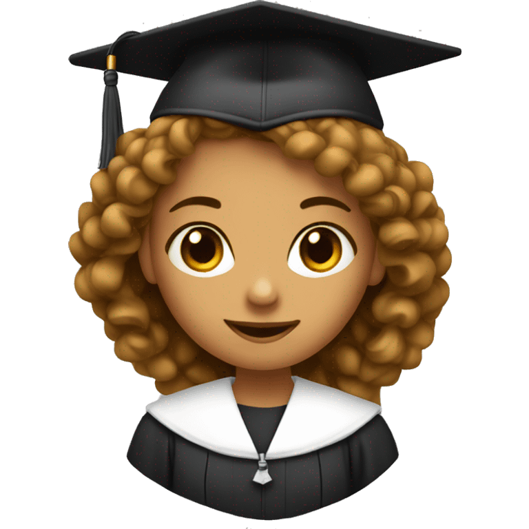 a girl with a degree emoji