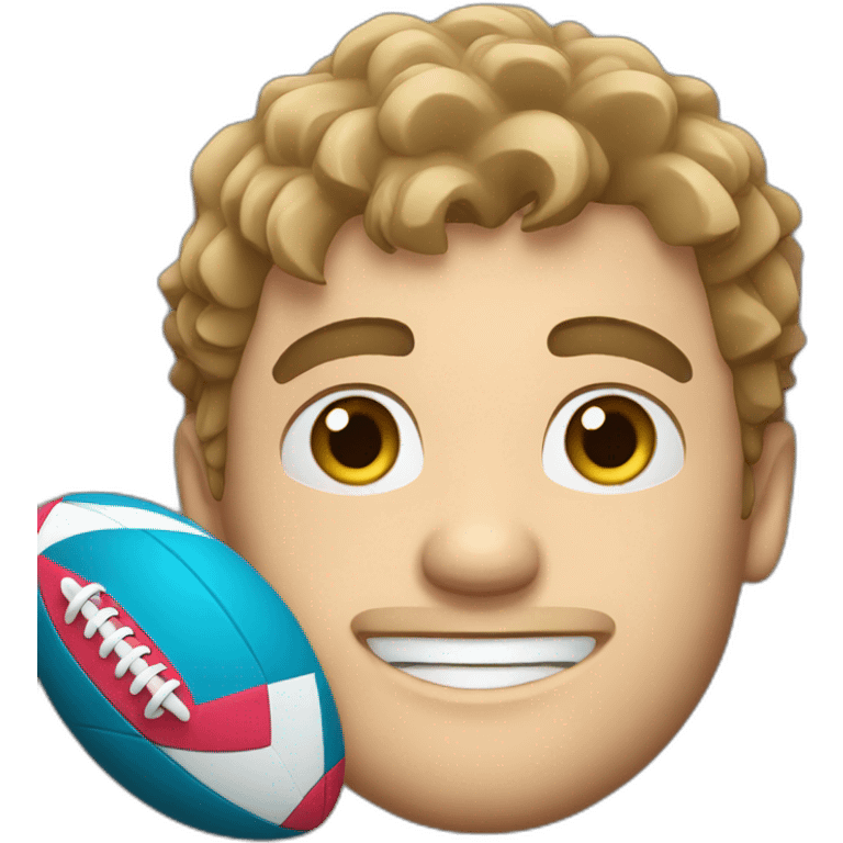 antoine dupont holding a rugby ball emoji