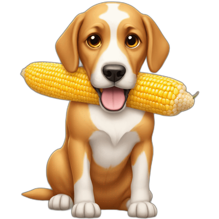 dog with corn emoji