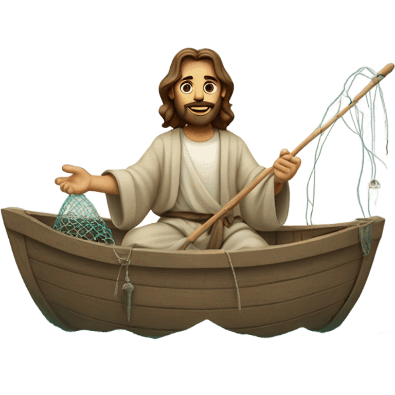 Jesus fishing emoji