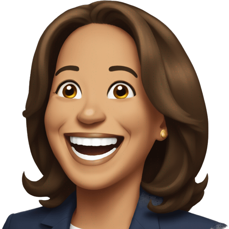 Kamala Harris laughing emoji