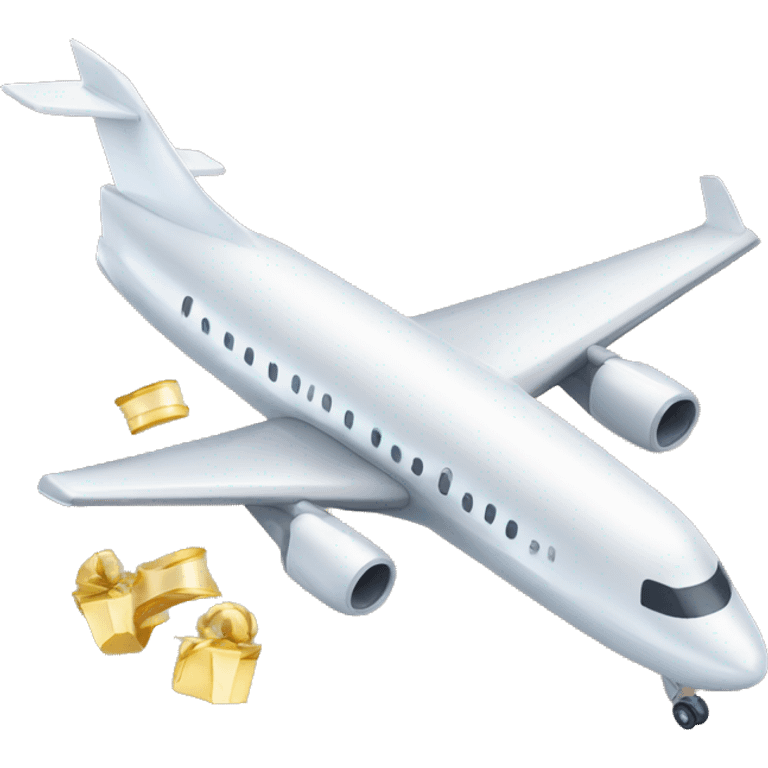 Christening plane on new years 2025 with champagne bottle emoji