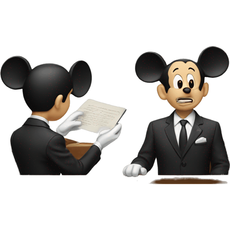 Mickeys mouse getting sworn in emoji