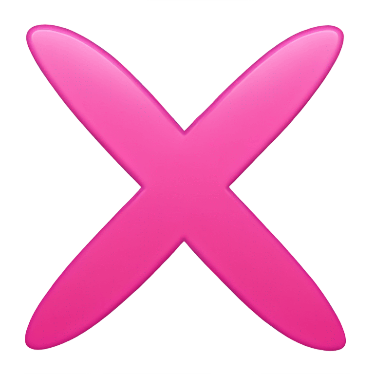 pink x icon emoji