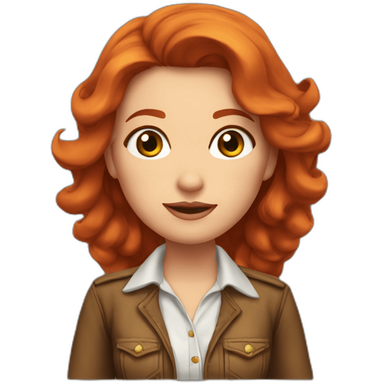 carrie red head cowgirl teacher hazel green eyes emoji