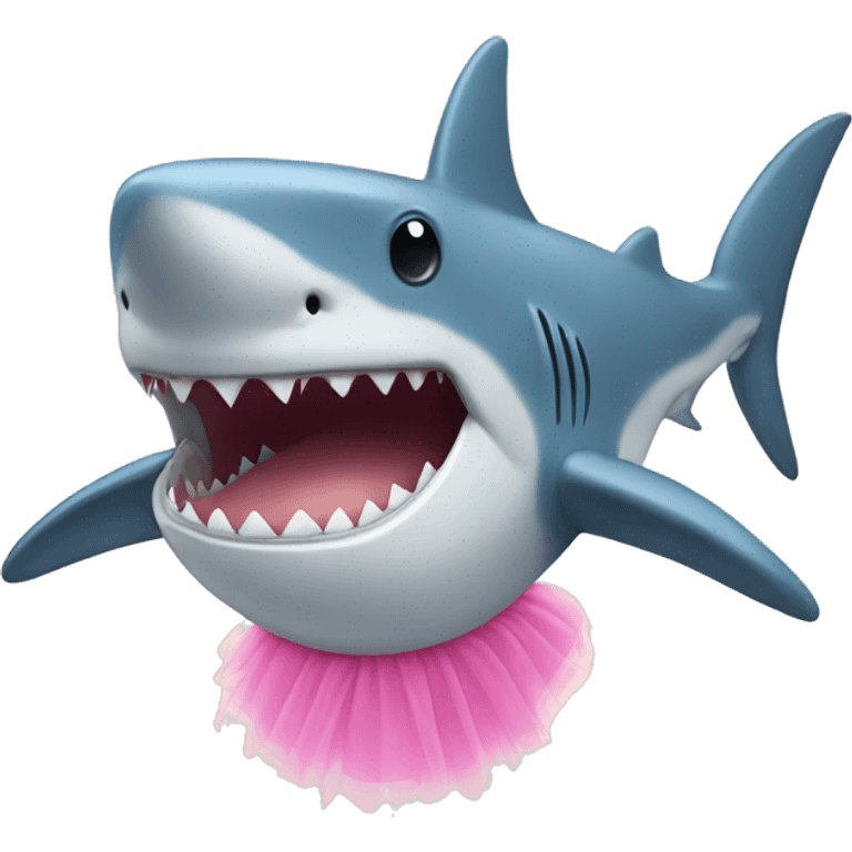 Shark wearing a tutu  emoji