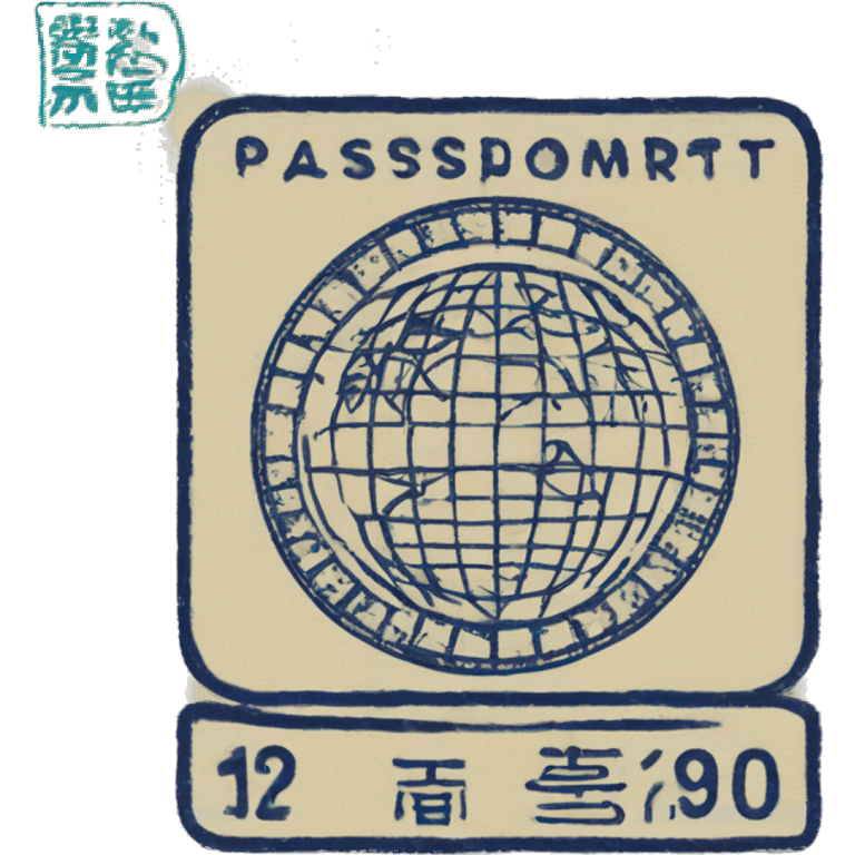 Passport stamp Japan emoji