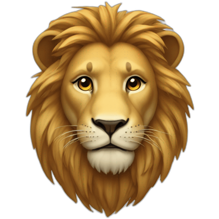 Une lion emoji