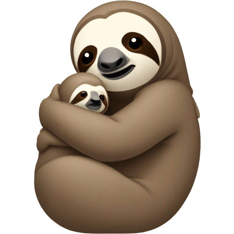 Sloth holding a human baby emoji